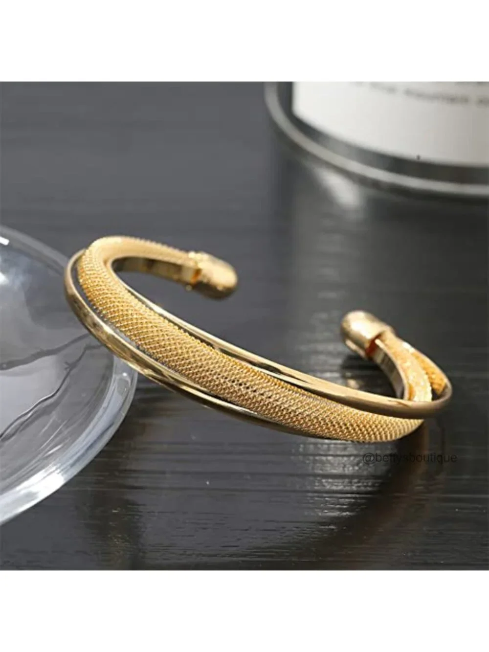 Women's Quartz Watch and Bracelet Set with Crystal Accent, Gift for Wife